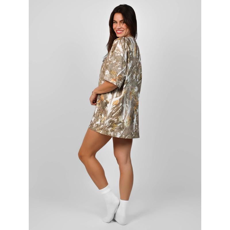Comfrt | Camo Tee | Oversized Fit, Breathable Camo Print Cotton Top
