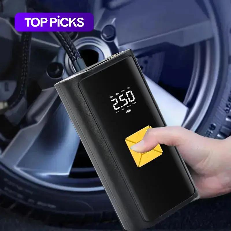 Portable Electric Car Air Pump for Summer, 1-Count Wired/Wireless Digital-Display Inflatable Pump, Universal Tire Inflator for Car, Motorcycle and Bicycle