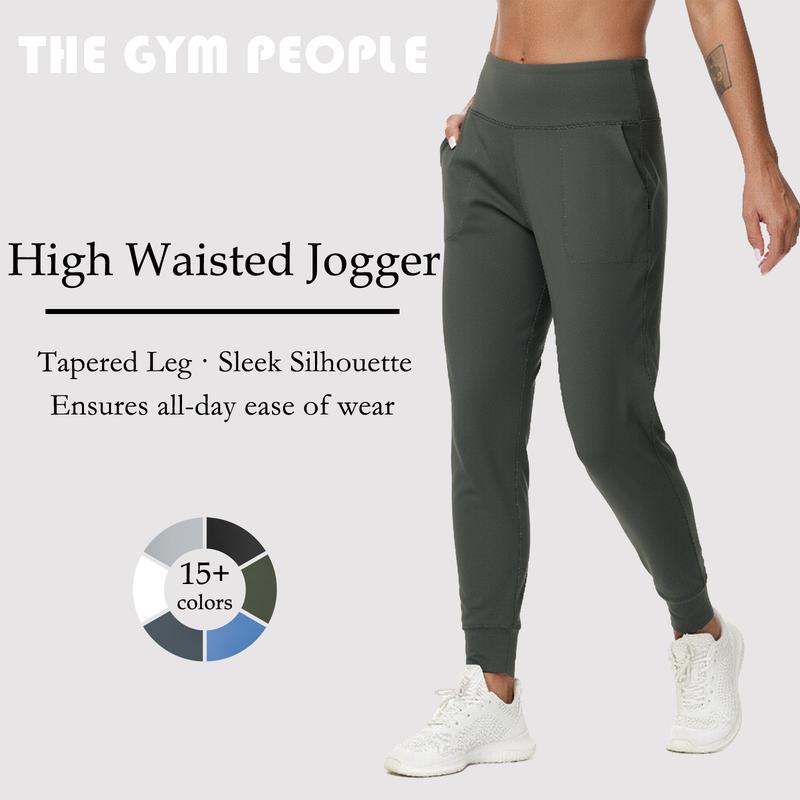 THE GYM PEOPLE Joggers for Women Lightweight Athletic Leggings Tapered Relaxed Slim Fit Lounge Jogger Business Casual Pants Sweatpants work outfits