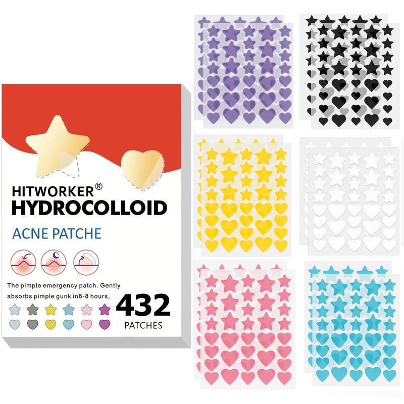 432 Count Colloidal Acne Patch, Covering Acne and Deep Acne Cleansing, Facial Acne Patch Covering Acne and Defects, High Quality Salicylic Acid, Tea Tree Oil, and Calendula Oil Acne Patch, Pimple Patch, Acne Stickers, Acne Clearing Products