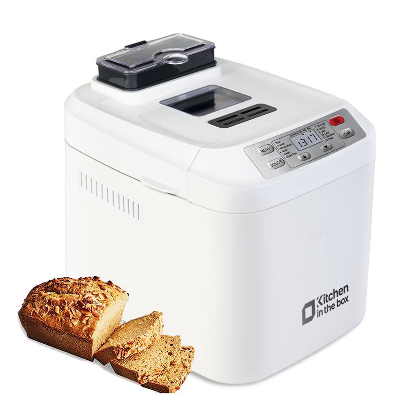 Automatic Bread Maker, Up to 2LB, 12-in-1 Bread Machine with Auto Fruit Nut Dispenser, 13 H Timer, 1 H Keep Warm, Gluten-Free, 3 Crust Colors summerwins