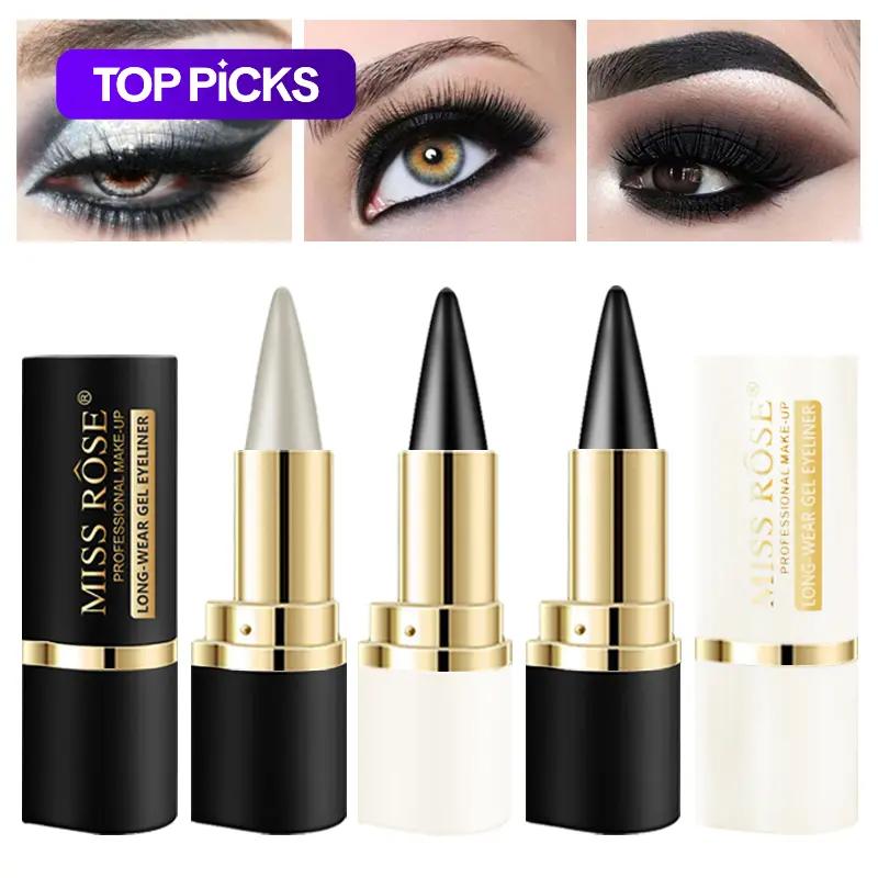Creamy Texture Eyeliner, Longwear Eye Liner, Easy Coloring Sweat Proof High Pier Pencil, Daily Makeup Accessories for Women and Girls
