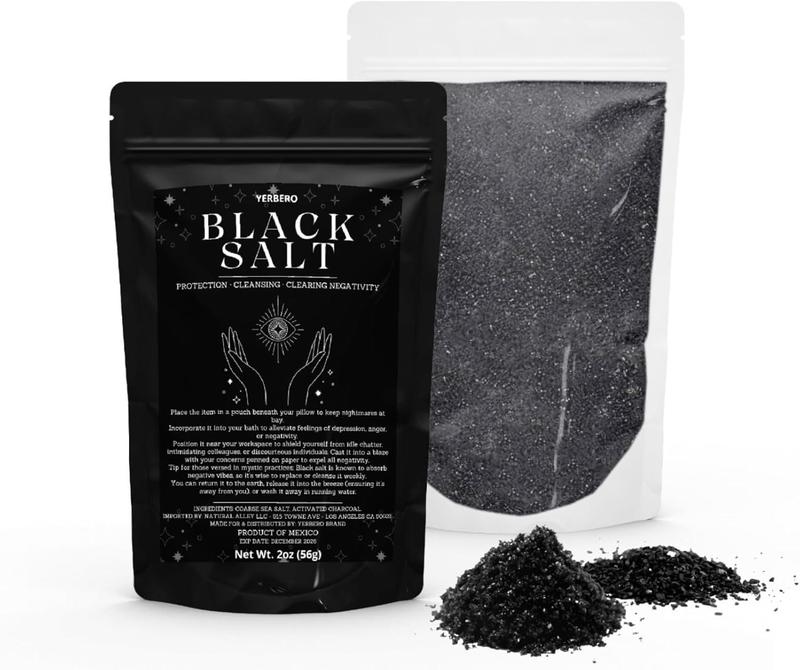 Black Salt for Protection 2oz (56g) - Sal Negra - Essential Wiccan & Witchcraft Supplies for Rituals, Spells, and Purification - Premium Sal Negra for Brujeria, Spiritual Cleansing â Previously Consecrated