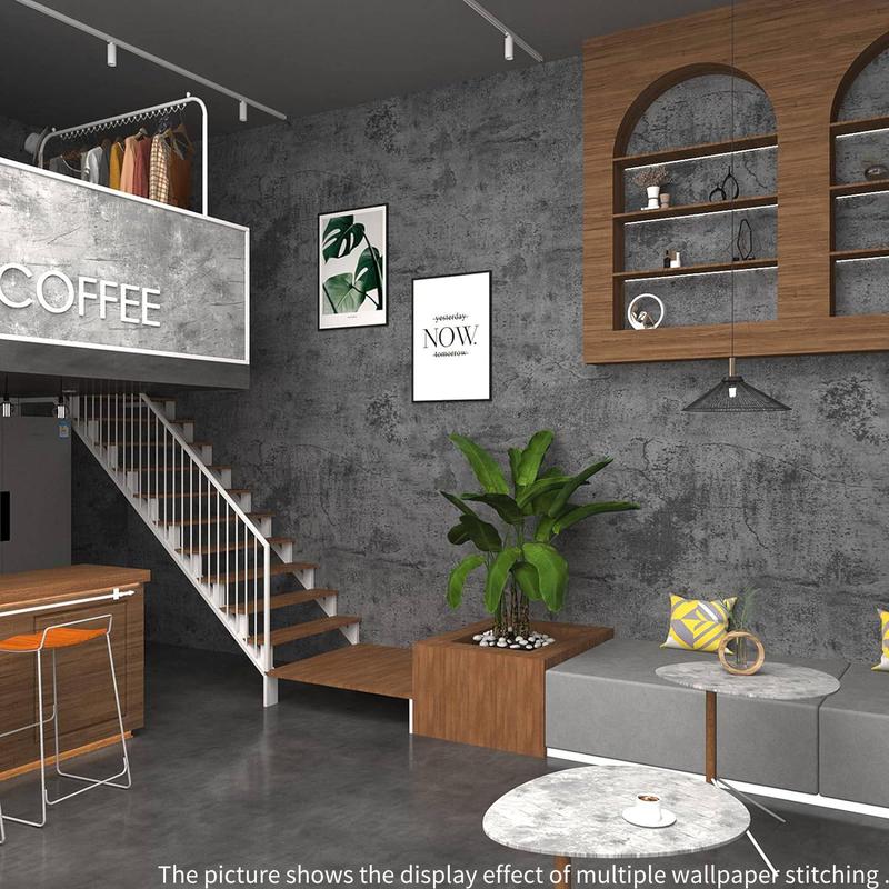 Concrete Wallpaper, 1 Count Wall Sticker, Modern Concrete Wallpaper for Bedroom, Decorative Wallpaper, Removable Self-adhesive Interior Wall Mural, Peel & Stick Textured Tile Sticker, Home Decor