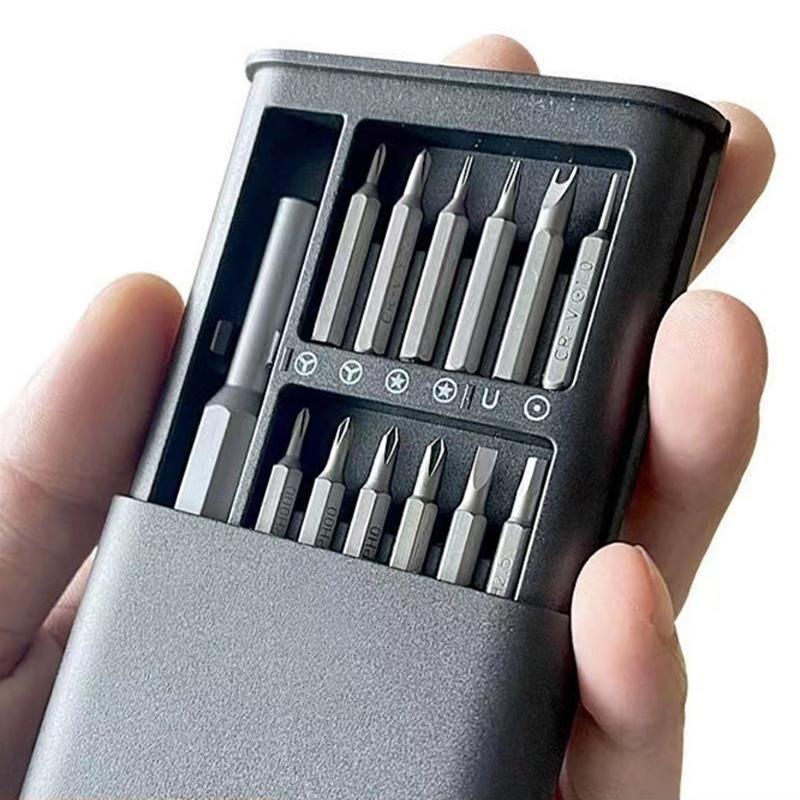 1 Set 24 in 1 Precision Screwdriver Set, Summer Octagonal Handle Precision Repair Kit with Rotating Cover, Pull-out Design Electronics Repair Tool for Cellphone, Computer, Prebuilt PC Tools Set, Tool Kit Set as Dad Gifts