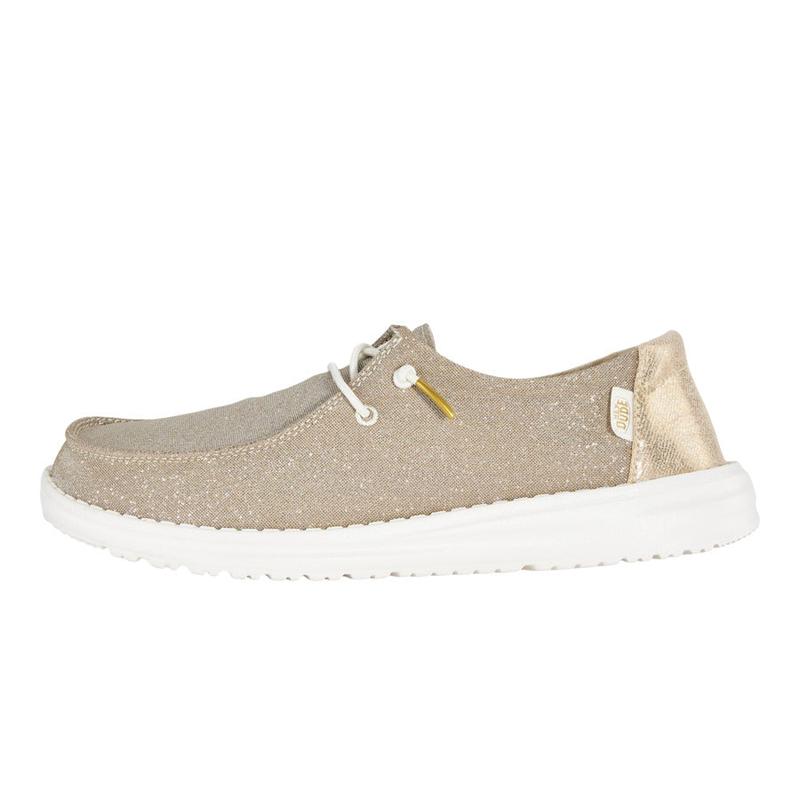HEYDUDE Wendy Metallic Sparkle - Womens Comfortable Slip on Shoes