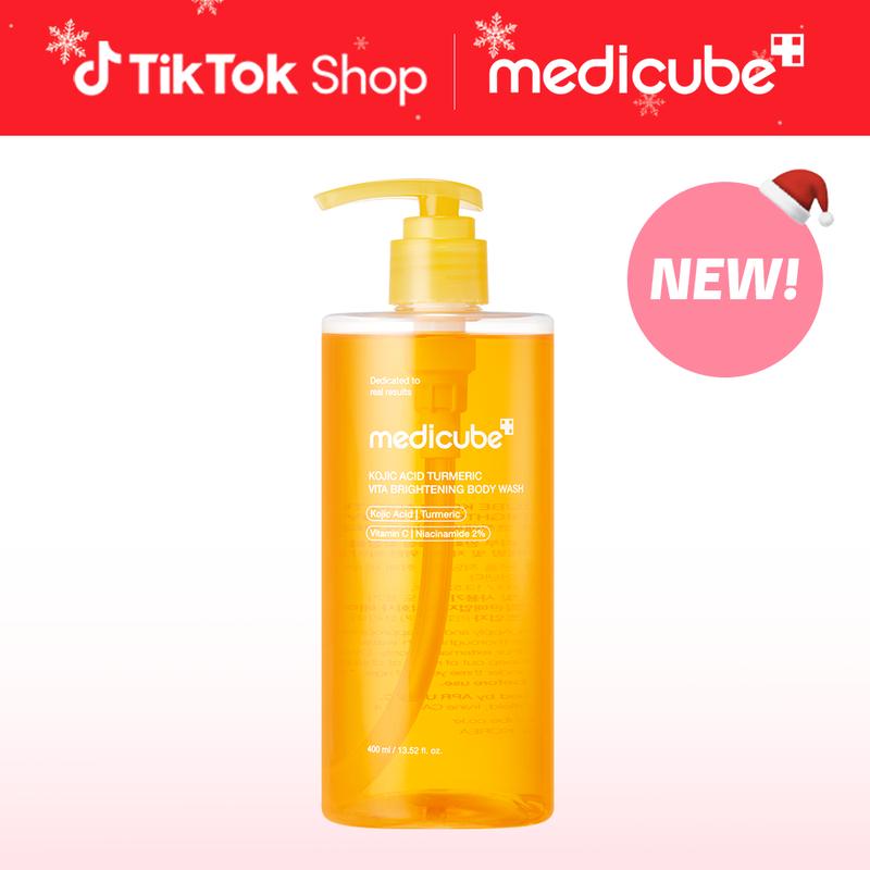 [NEW] [medicube] Kojic Acid Turmeric Vita Brightening Body Wash | For Troubled Skin, Uneven Skin | K-Beauty Gentle Cleanser, Body Wash, Korean Skincare