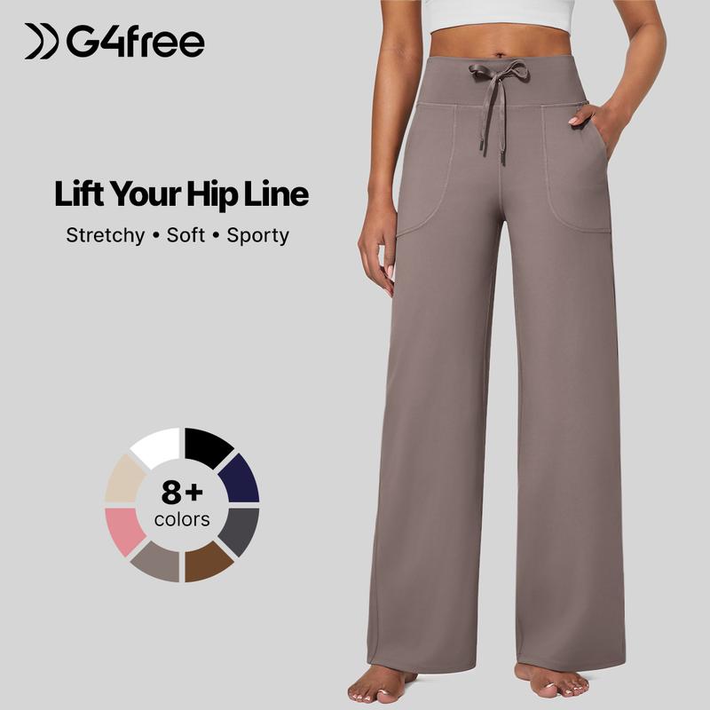 G4Free Womens High Waist Wide Leg Sweatpants Stretch Lounge Yoga Pants with Pockets Comfy Workout Casual EverGoing 2026