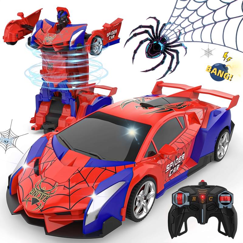 #Summervibes  Tibibee Transform Easter RC Cars for Boys 3-15,2.4Ghz Remote Control 1:18 Scale Robot Deformation 360° Rotation Rechargeable Batteries Included High-Quality ABS Plastic Gift Set,Blackfriday,Christmas