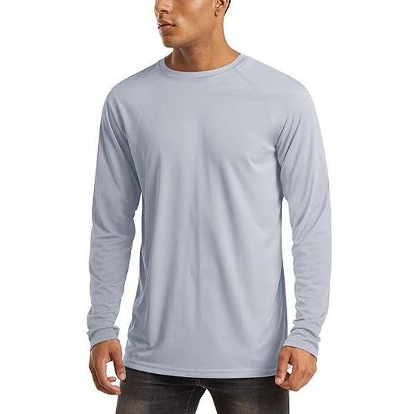 MAGCOMSEN  1/3 Pack Men's UPF 50+ Long Sleeves Shirts Quick Dry Lightweight Summer Sportswear Tops for Swimming Workout Rashguard Sporty Crew Neck Outdoorfun FallFreshness SummerVibes