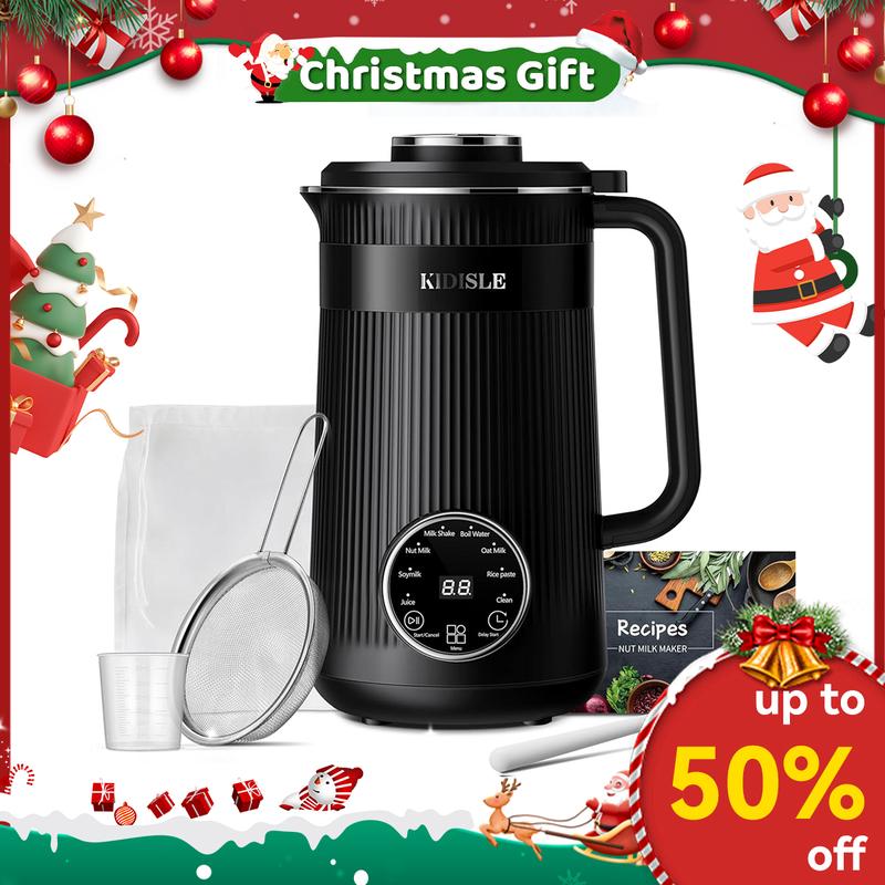 8-in-1 Multifunctional Automatic Nut Milk Machine&Coffee Maker, 32oz Auto Self-Cleaning, Delay Start, Keep Warm, Boil Water – Stainless SteelSummerVibes