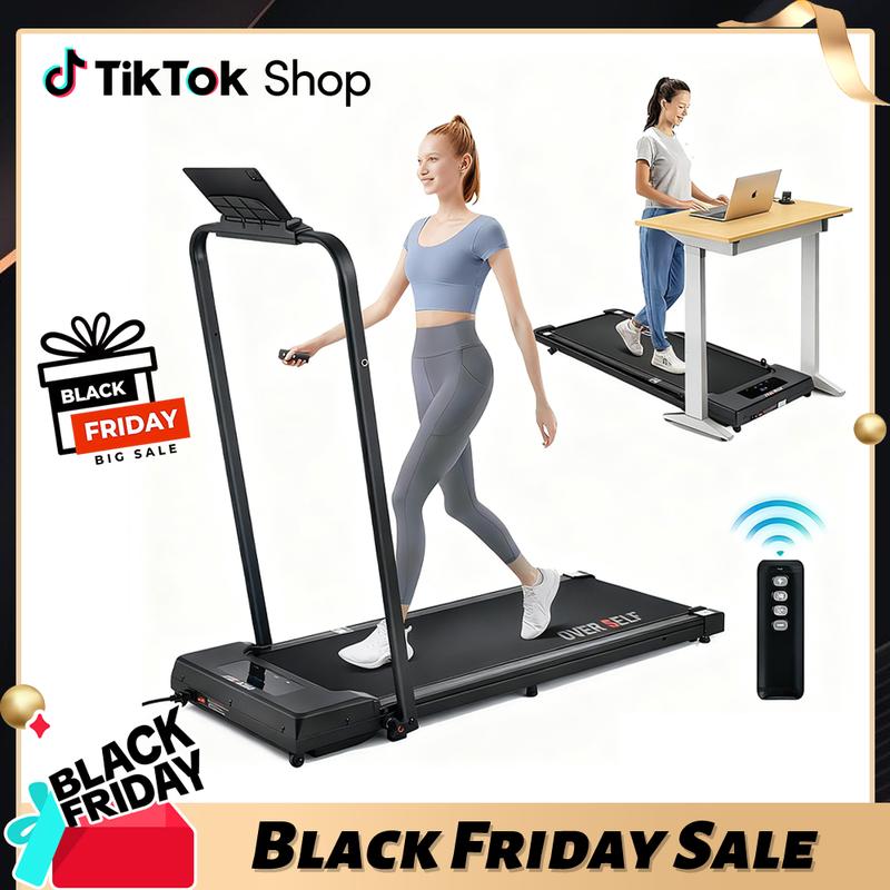 OVER SELF Walking pad Treadmill, 6.2MPH Portable Folding Treadmill with Handle Remote Control, Under Desk Treadmill Easy Storage Home Gym Fitness Equipment Workout Gear, Summervibes