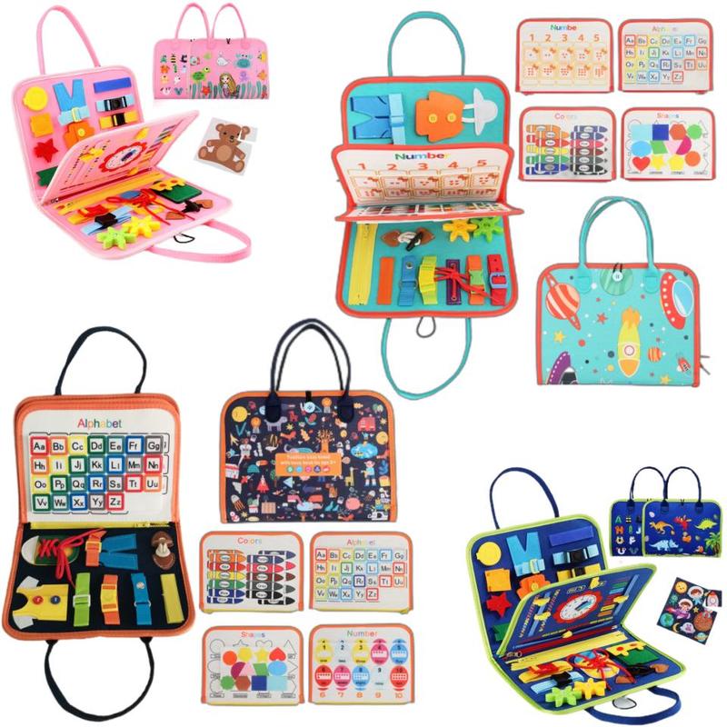 Busy Board Montessori Toy, 1 Count Preschool Activity Board for Learning Fine Motor Skills, Educational Toy for Boys and Girls #GLOBAL PICKS