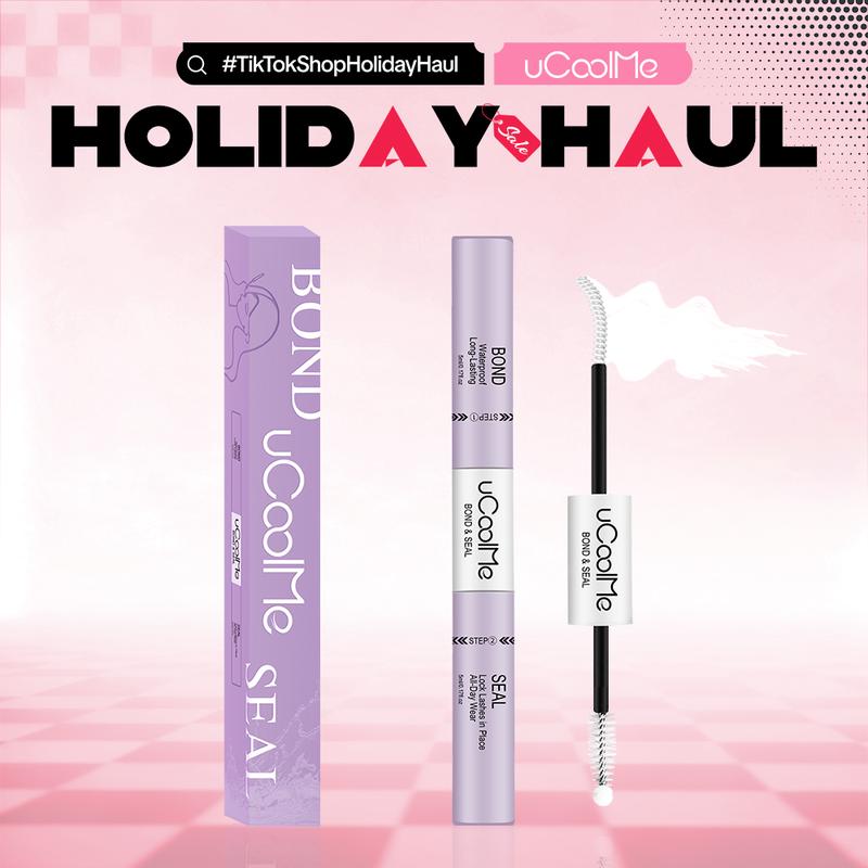 uCoolMe 3-in-1 Cluster Lashes Kit - Waterproof Long-Lasting Eyelash Bonding Glue, Bond Seal, Remover - Make Up Cosmetic Beauty Products, Teen Girl Summer Essential Gifts
