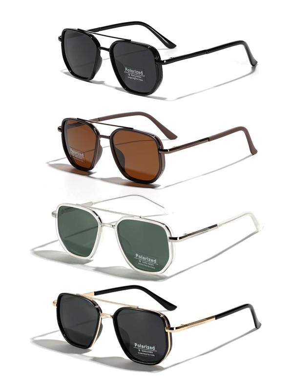 Men's Vintage Double-Bridge Tinted Lens Sunglasses, Vintage Polarized Sunglasses, Lightweight and Durable for Outdoor Sun Protection Glasses for Everyday Use Vintage Trendy Sunglasses