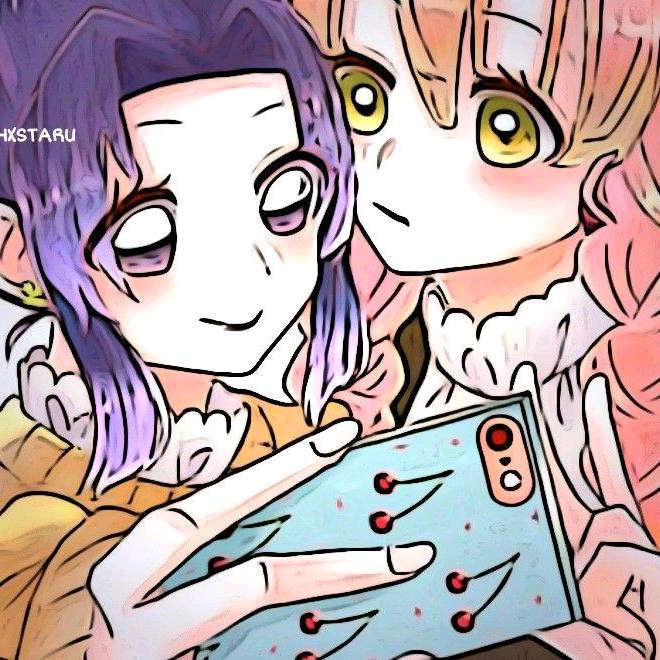 🍡⌗ Mitsu e Shino┆🦋💗💜