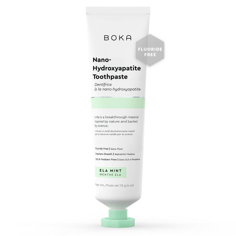 Boka Nano Hydroxyapatite Toothpaste, Fluoride Free Toothpaste, Appropriate for Sensitive Teeth - for Adults - US Manufactured