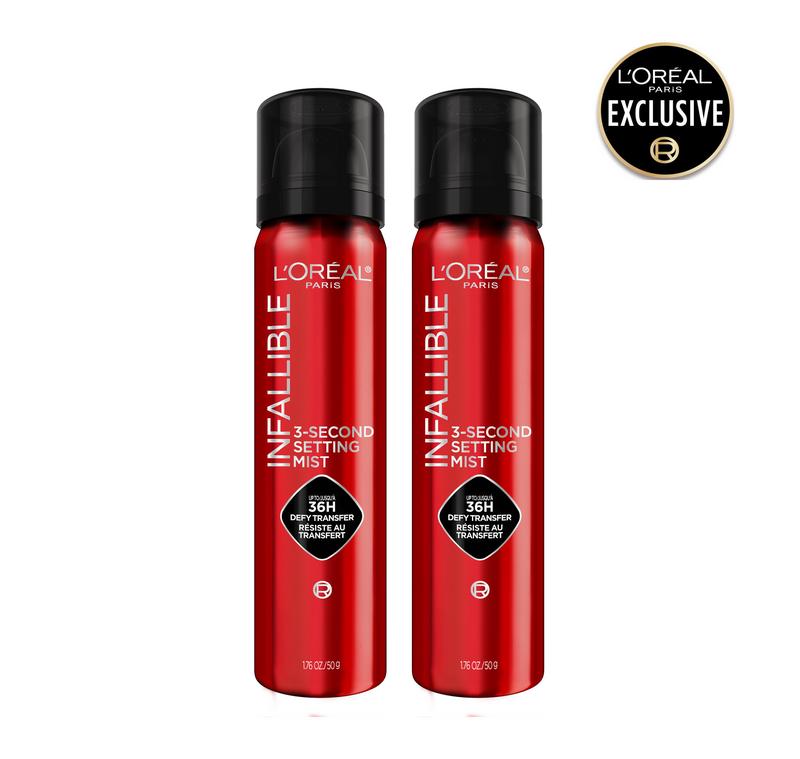 Infallible 3-Second Setting Spray Mist, Microfine Mist for up to 36HR Wear, 1.76 oz, L'OrÃ©al Paris