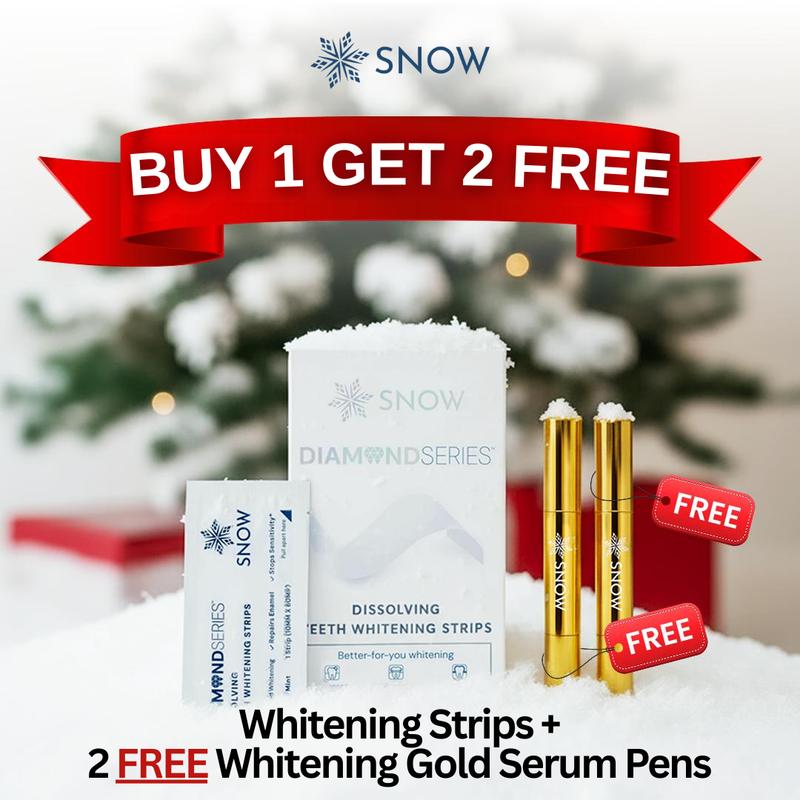 SNOW Diamond Teeth Whitening Strips | Gentle & Enamel Safe White Strips for Teeth Whitening | at Home Dental Hygiene & Tooth Care for a White Smile Oral
