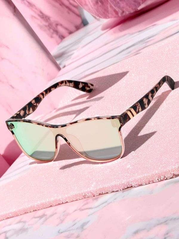 Modern Rich Girl Sunglasses, Cute Unisex Trendy Casual Tortoiseshell Sunglasses for Everyday Use, Lightweight Durable High Quality Sunglasses, Fashion Accessories for Outdoor Activities, Tinted Lenses Sunglasses For Sports