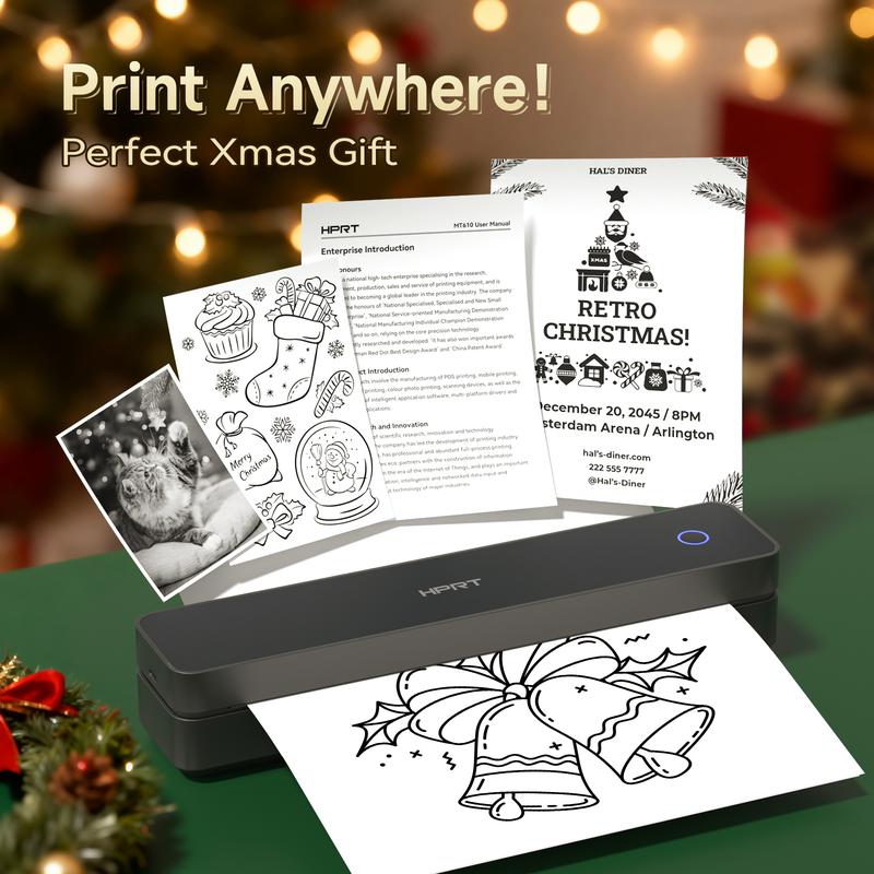 Inkless Portable Printer, Wireless Bluetooth Thermal Printer for Travel & Office, Compatible with iOS, Android & Laptop, Supports 8.5"x11" US Letter & A4 Paper, Compact Thermal Printing#SummerWins #DealsForYouDays