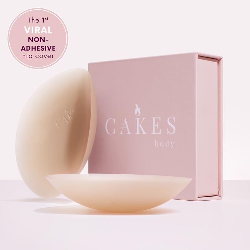 CAKES body - VIRAL Non-Adhesive Nip Covers - NO GLUE - 100% Silicone - Seamless Inserts For Workout & Swim - Rinse & Reuse