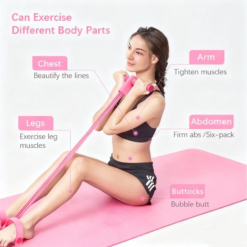 Multifunction Tension Rope, 6-Tube Elastic Yoga Pedal Puller Resistance Band,  Elastic Pull Rope Fitness, Full-Body Workout at Home Gym, Exercise Sit-up, Yoga, Abdominal Training