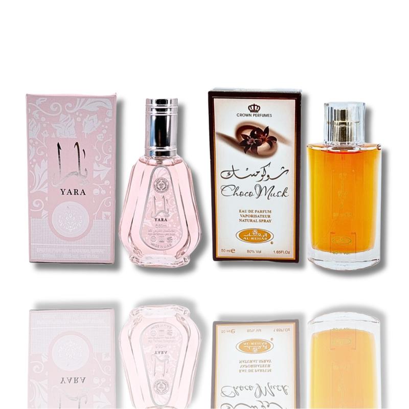 Al Rehab Choco Musk EDP 1.65FL.OZ & Ard Al Zaafaran Yara EDP 1.7FL.OZ
