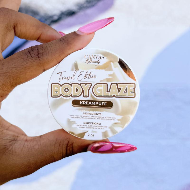 VIRAL Beauty Travel Size Body Glaze 2oz Daily Moisturizer Skin Repair Anti-Aging Formula with Palm Fruit Oil & Argan Kernel Oil