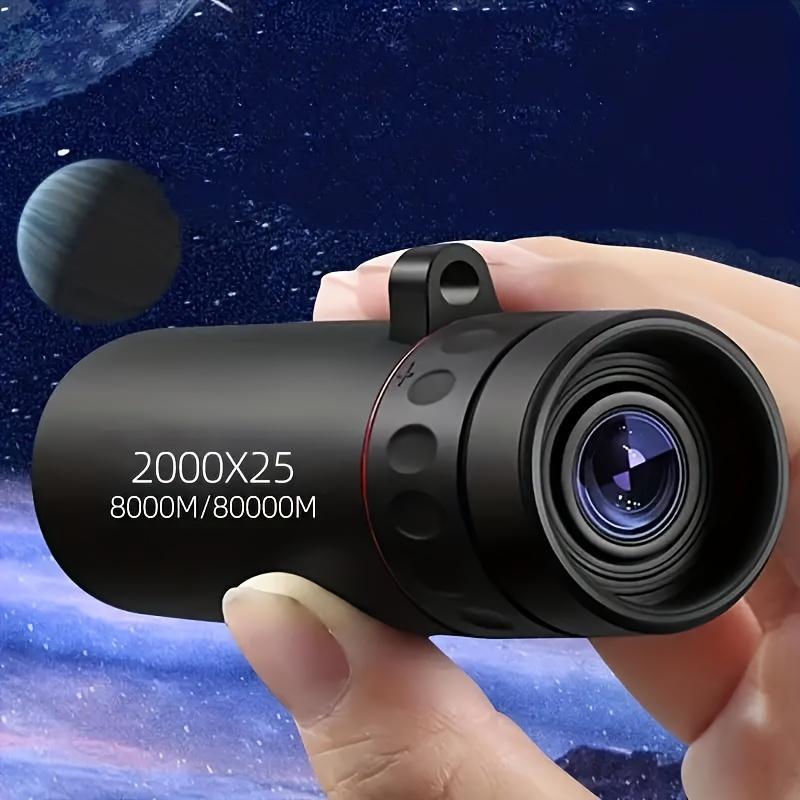 2000×25 Magnification Telescope, Outdoor Monocular Telescope, Portable Monocular for Camping, Traveling, Concerts, Fishing, Solo Camping and Bike Tours, Luxury Boyfriend Birthday and Winter Gift, Powerful Telescope