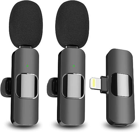 Wireless Microphone 2 PACK Mobile Smartphone iPhone Android Lavalier Audio Charging Devices Noise