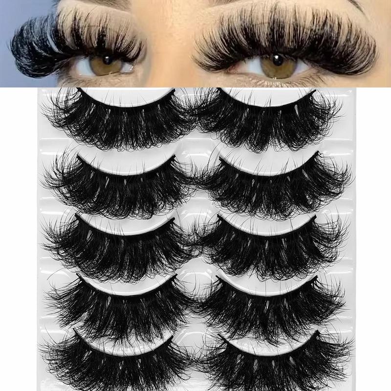 DIY Lash Kit 5 Pairs False Eyelashes, Curly Faux Cluster Lashes, DIY Eyelash Clusters, Full Volume Eyelash for Lashes Extensions, Volumized False Eyelashes, Fluffy False Eyelashes, DIY Cosmetic Eyelash Extensions, DIY Dramatic Lashes