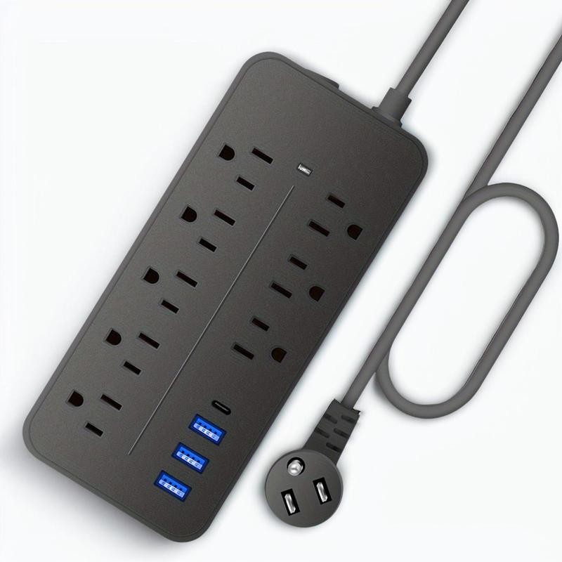 Fall 12 in 1 Power Strip, Multifunctional Spring Outlet Plug with Surge Protector & Automatic Shutoff, Desk Socket with 3 Usb Ports for Home, Office, Kitchen, Dorm, Large Capacity Socket for Phones Charging, Summer Essentials, Back to School Gifts