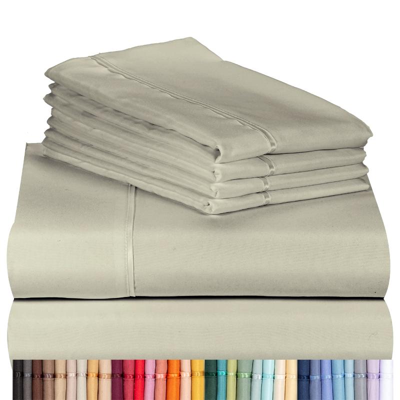 LuxClub 4PC Cooling Microfiber Bed Sheets Set - 18" Deep Pocket, Wrinkle Free, Moisture Wicking | Hotel Quality Soft Bedding - More Colors