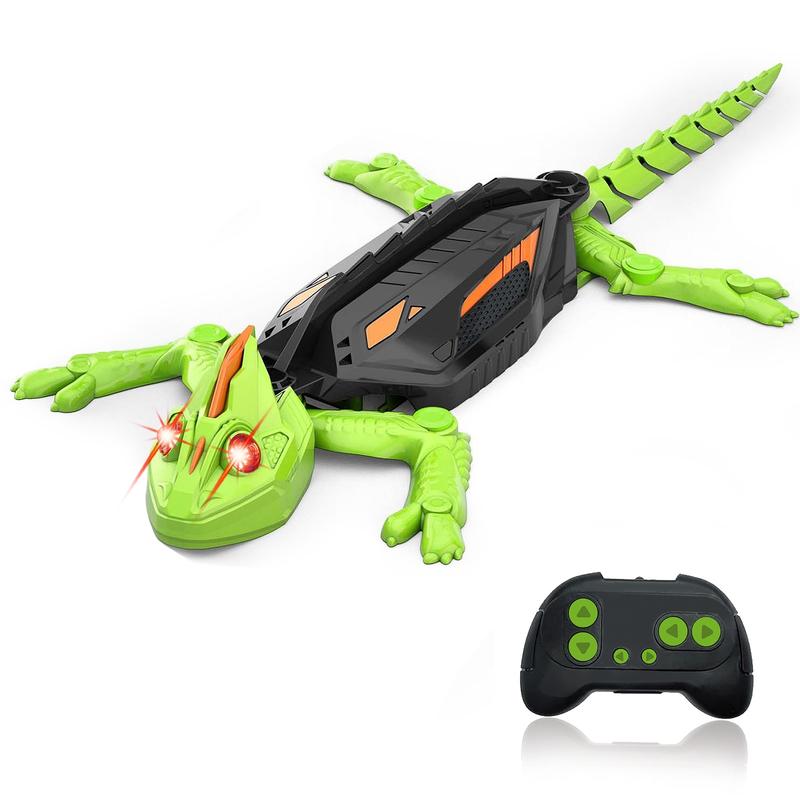 Wall Climbing Lizard Toy Car with LED Light, Flexible Crawler for Walls Floors Glass, Fun Pet Toy for Cats Dogs, Kids Ages 3+