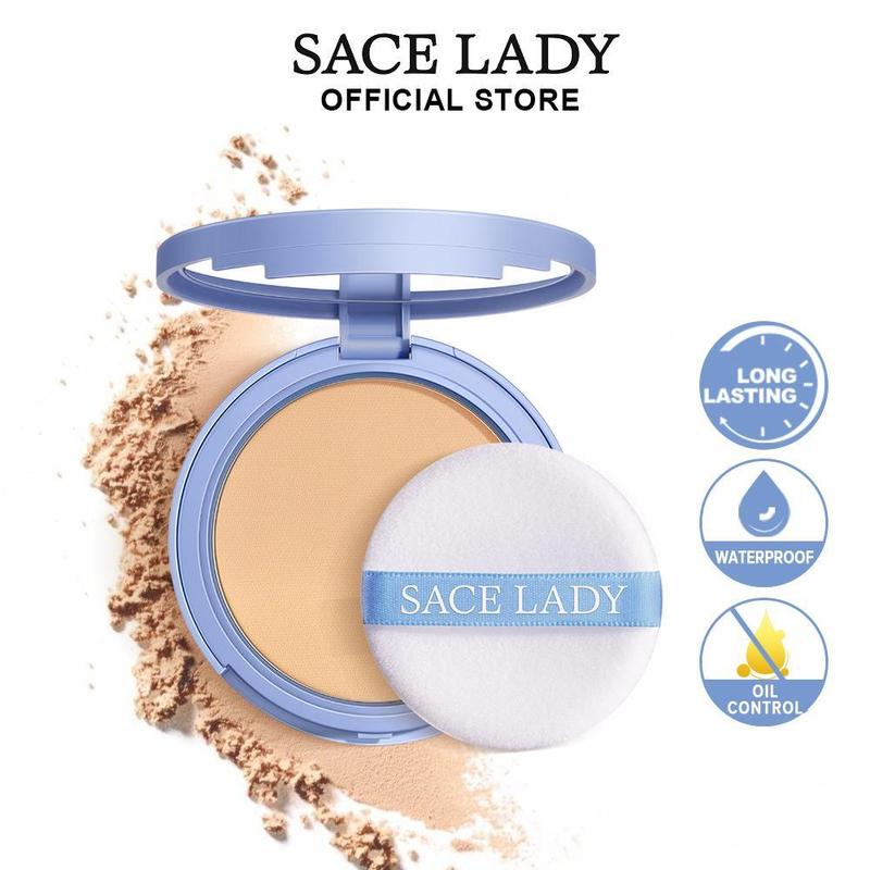 SACE LADY Oil Control Face Powder,Waterproof Setting Powder,Talc-Free Matte Face Makeup With Puff 0.35Oz summeressentials