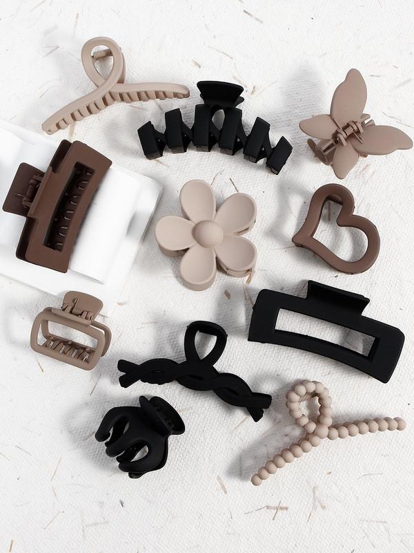 Hollow Out Butterfly Flower Heart Design Hair Claws, Hair Clip Set, Hair Accessories for Women, Accessories for Party and Daily Life, Versatile Set