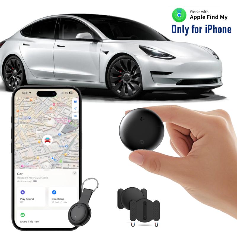 GPS Tracker for Car,Works with Apple Find My (iOS Only),Mini Trackers Device with Weatherproof Magnetic Case-No Monthly Fee-Best Hidden GPS Trackers,Anti-lost Device Smart Tracking Tag