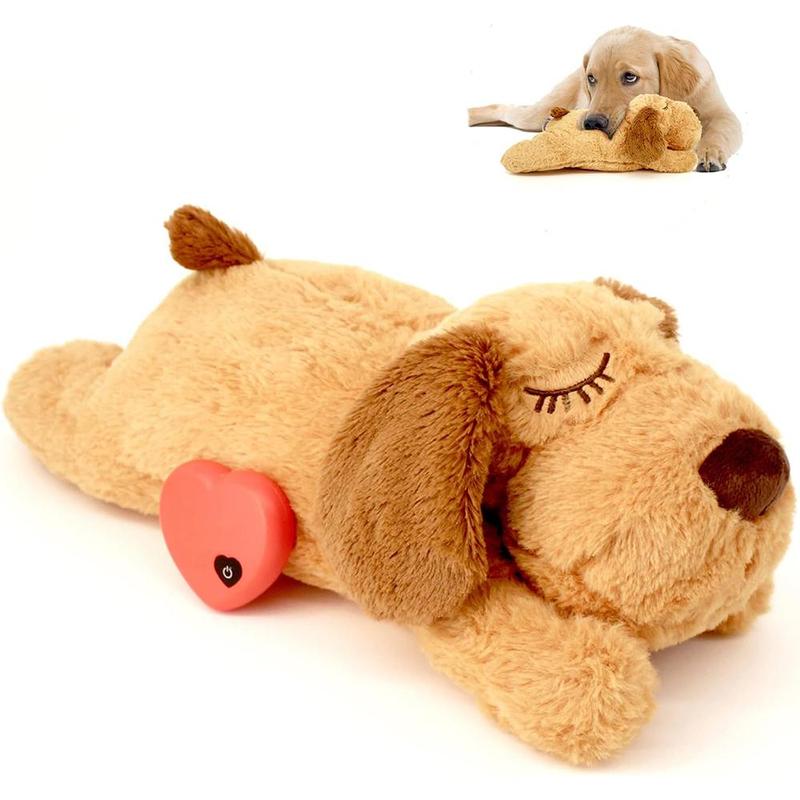 Dog Anxiety Companion Sleep Simulation Heartbeat Plush Toy, Calming Plush for Aggressive Chewers, Durable Chew Toy, Cute Dog Plush for Calming, Pet Chew & Interactive Toy, Dog & Cat Accessories #GLOBAL PICKS