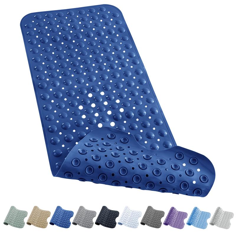 { Memorial Day Deal } LUX Décor Non-Slip Bathtub Mat – Extra Large 40x16 Inches, Anti-Slip Shower Mat with Suction Cups & Drain Holes – Machine Washable – Available in Multiple Colors