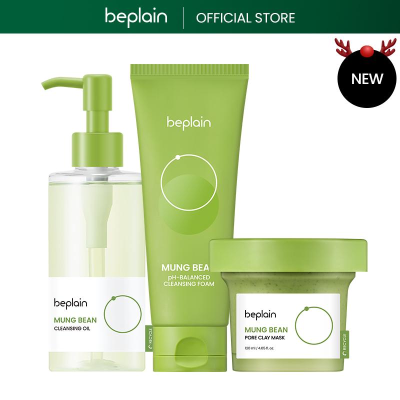 Mung Bean Original Trio 3PC Set: Cleansing Oil, Cleansing Foam & Clay Mask