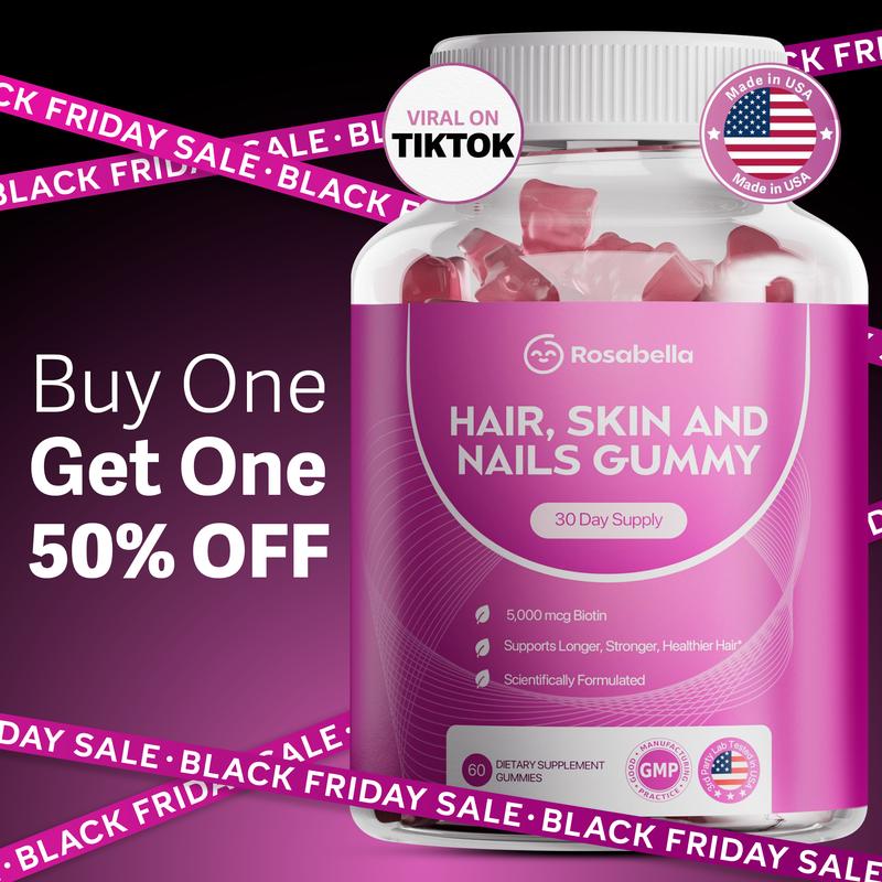 Rosabella Biotin Gummies (5000mg) for Hair, Skin & Nails Growth