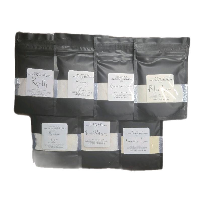 7 Scent Sample Pack, Highly Scented Detergent