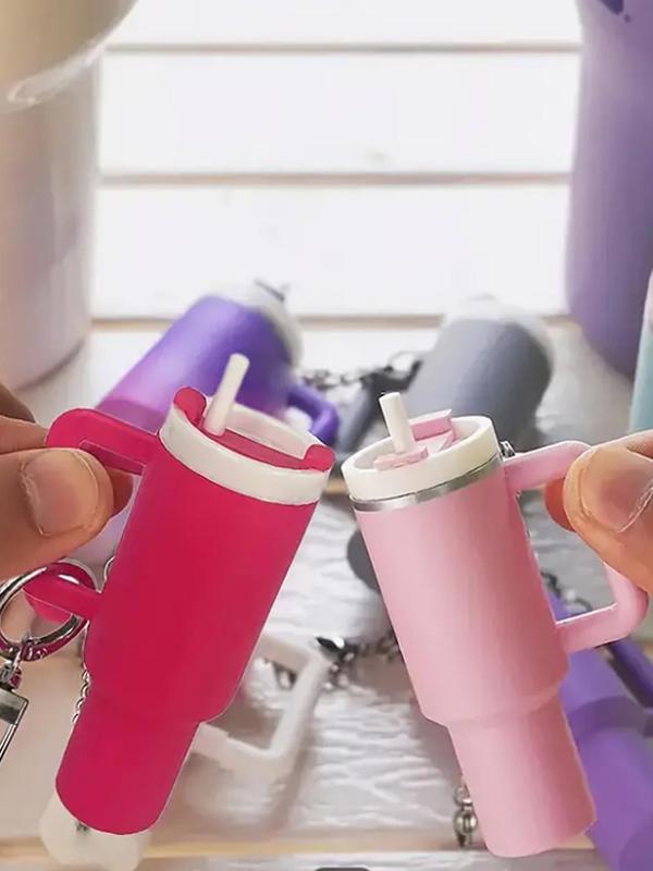 Mini Cup Shaped Keychain, Cute Keychain, Portable Keychain for Women & Men, Keychain for Bags, Fashion Accessories for Daily Use