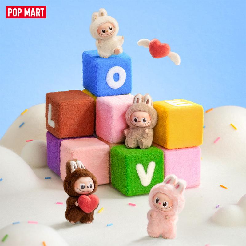 POP MART THE MONSTERS Pin for Love Series - Vinyl Plush Pendant blind box (A-M), Labubu Collectible Toys-1.0