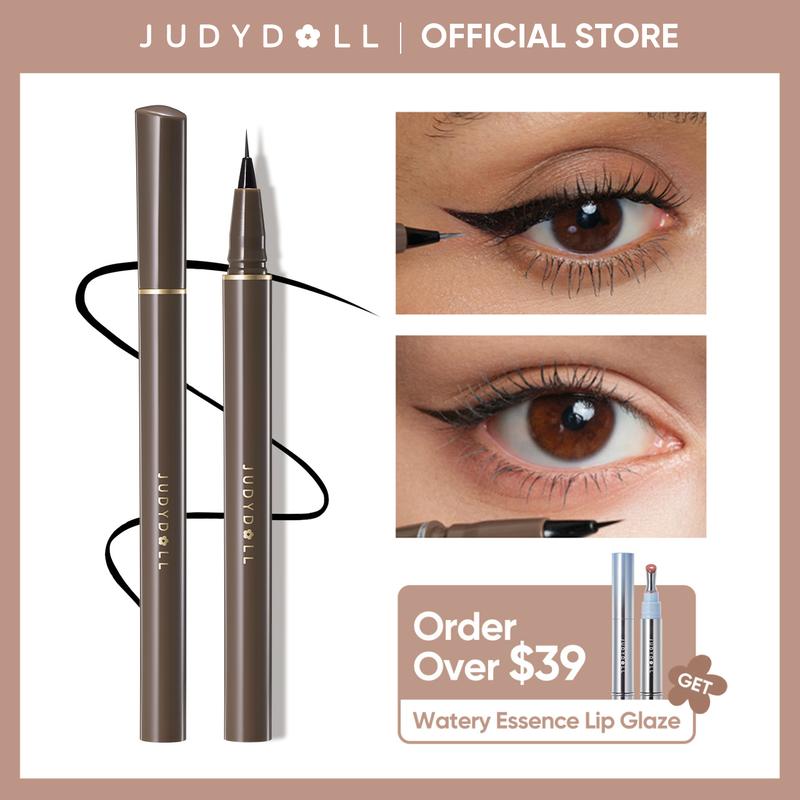 JUDYDOLL Ultra-Fine Liquid Eyeliner, Waterproof Liquid Eye Liner, Hooded Eyes, Sharp Winged Lines, Long-Lasting, Beginner Friendly, Lasting Satin Finish, Smudge-Proof, Transfer-Resistant, Suitable For Sensitive Eyes, Mother's Day Gift, Summervibes