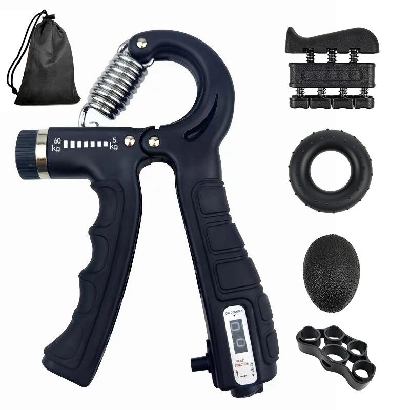 Hand Grip Strengthener Kit 5 Pack Forearm Grip Adjustable Resistance Hand Gripper, gripper ,overhand grip, forearm veins,Finger Exerciser, Finger Stretcher,Grip Ring Stress Relief Grip Ball For Athletes, Boyfriend Gift fathers day gifts