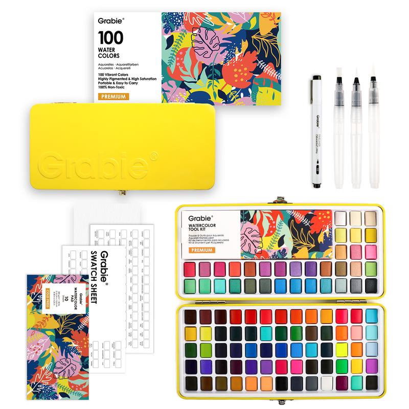 Grabie All-In-One Premium Watercolor Set, portable art, supplies, Tiktokshopstockup, Tiktokshopmothersday