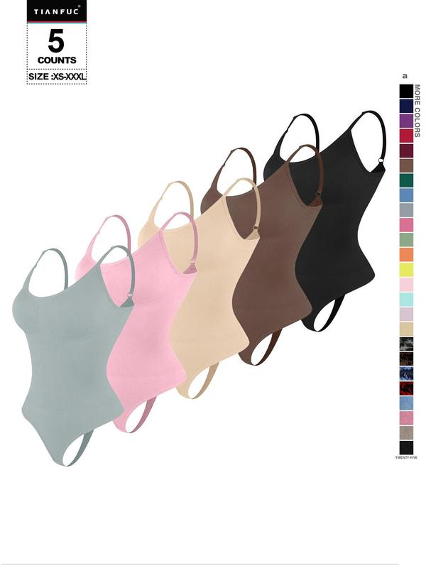 Seamless Shaping Bodysuit, Tummy Control Slimming Thong Body Shaper, Women's Underwear & Shapewear