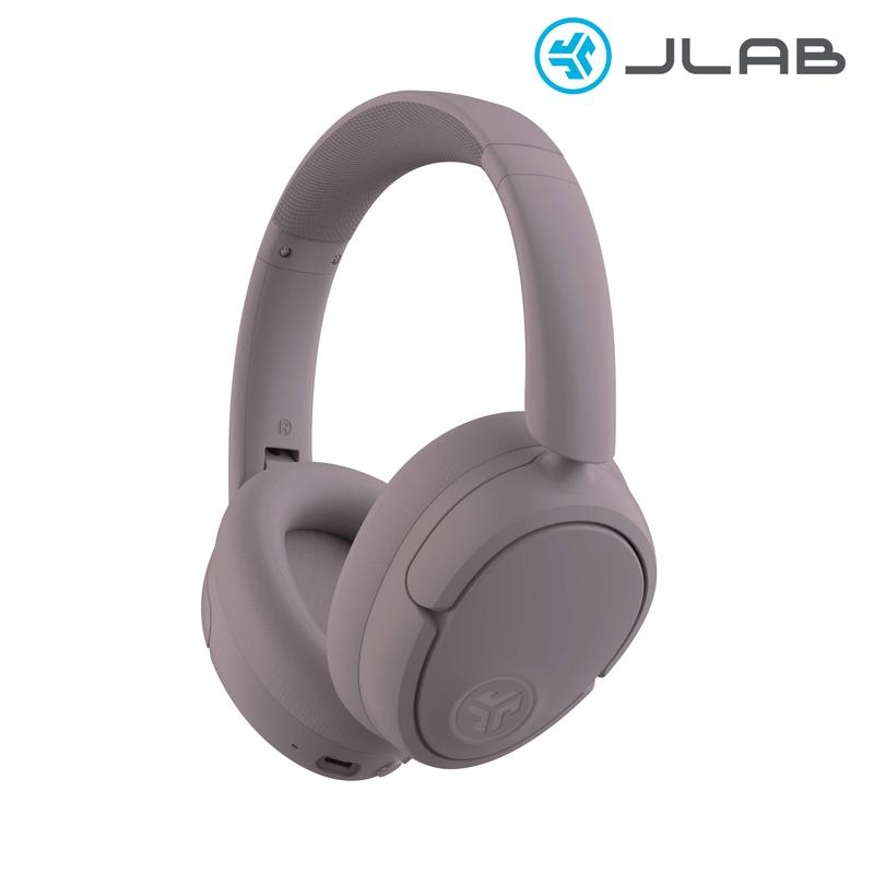 JLab JBuds Lux Active Noise Cancellation Wireless Bluetooth Headphones, Custom EQ, Over-Ear, Be Aware Safety Mode. Foldable, iPhone / Android, Wired Charging Audio Audio Connection Cable